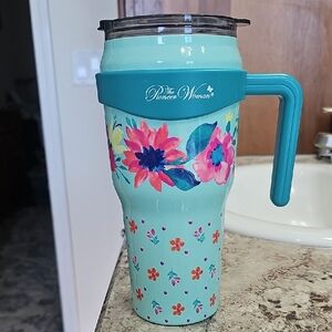 The Pioneer Woman Teal Floral Travel Mug 40 oz